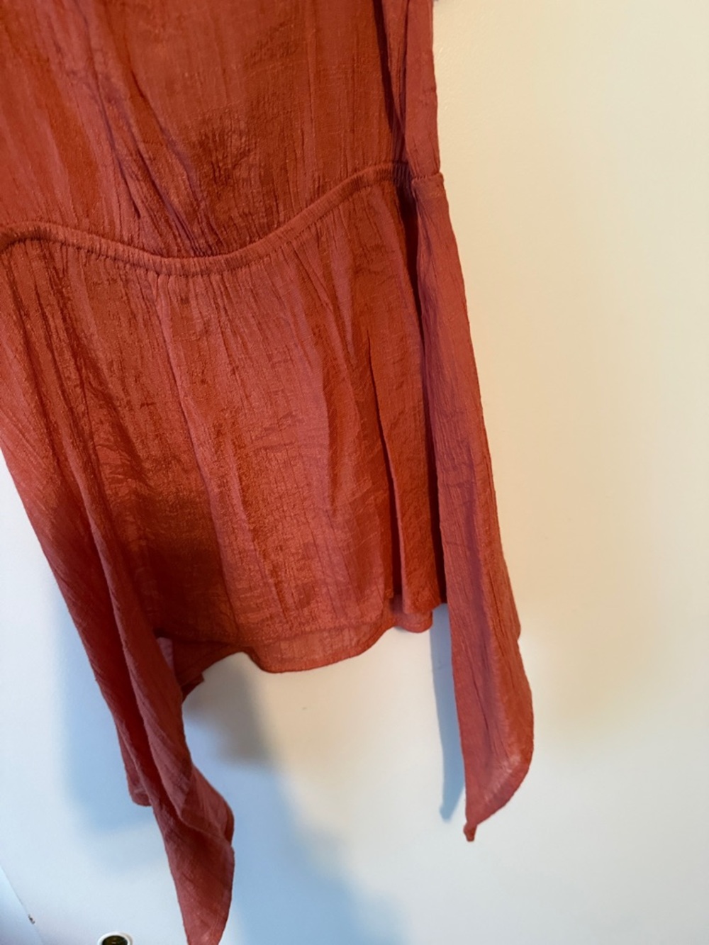 edge Rust Ruffle Tank Top - Picture 2 of 3